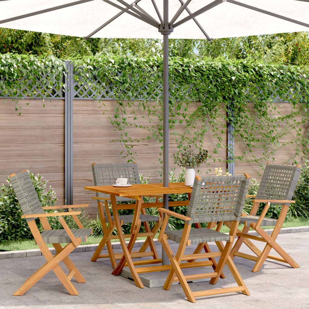 8721012911888_m_en_hd_1 vidaXL Folding Garden Chairs 4 pcs Grey Poly Rattan and Solid Wood - Image 1