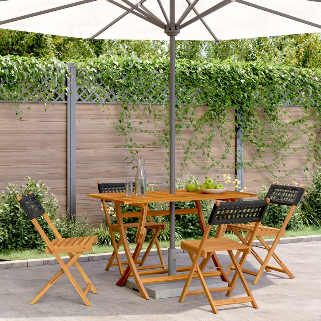 8721012912212_m_en_hd_1 vidaXL Folding Garden Chairs 4 pcs Black Poly Rattan and Solid Wood - Image 1