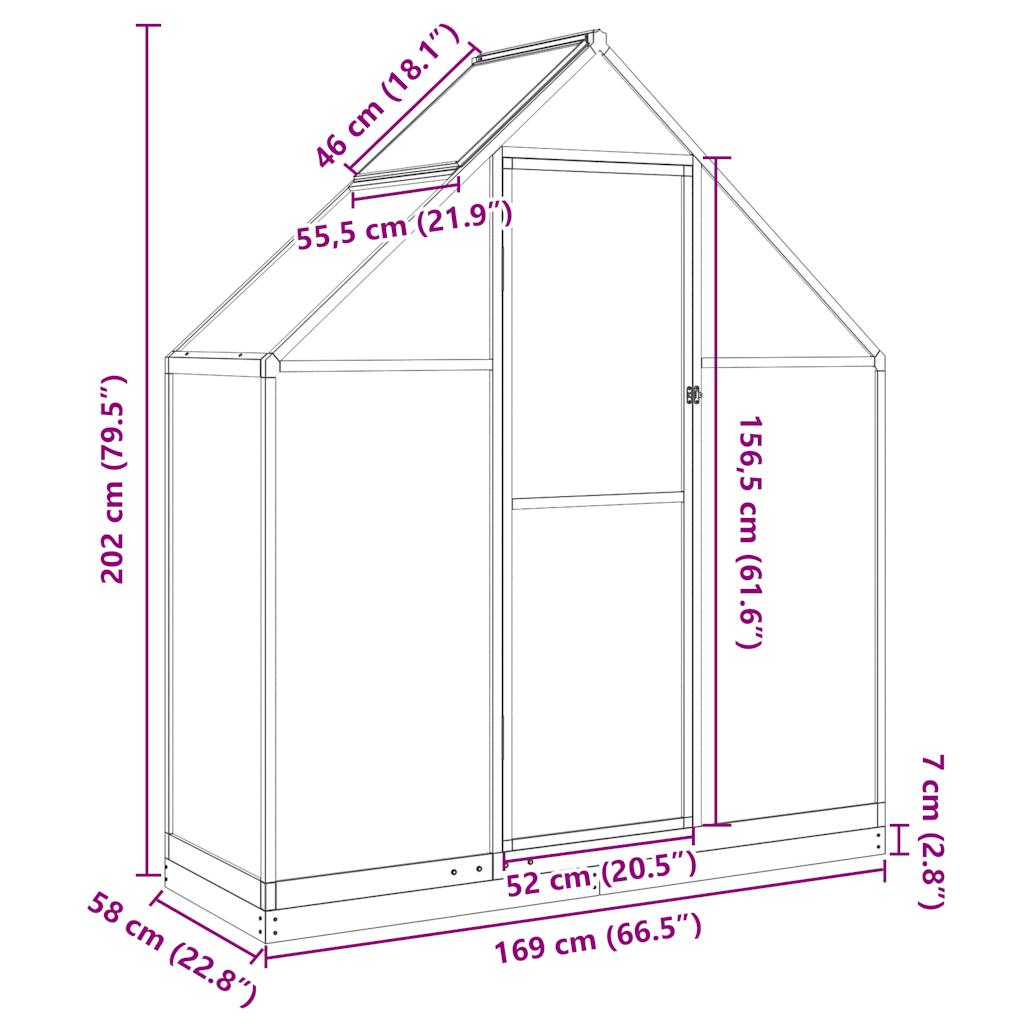 8721012917934_g_en_hd_8 vidaXL Greenhouse with Base Frame Anthracite 169x58x202 cm Aluminium - Image 10