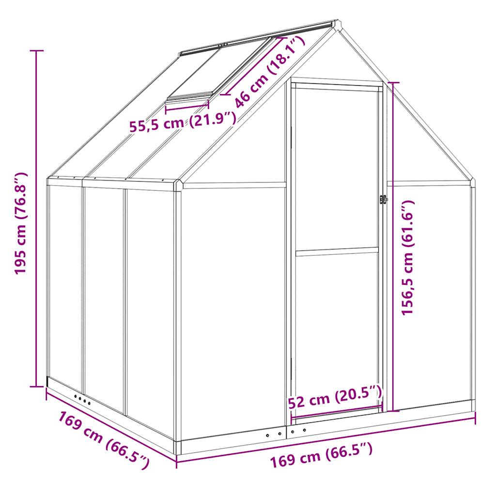 8721012918023_g_en_hd_8 vidaXL Greenhouse with Base Frame Anthracite 169x169x195 cm Aluminium - Image 10