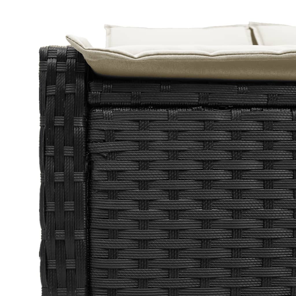 8721012919174_g_en_hd_5 vidaXL Double Sun Lounger with Cushions Black Poly Rattan - Image 7