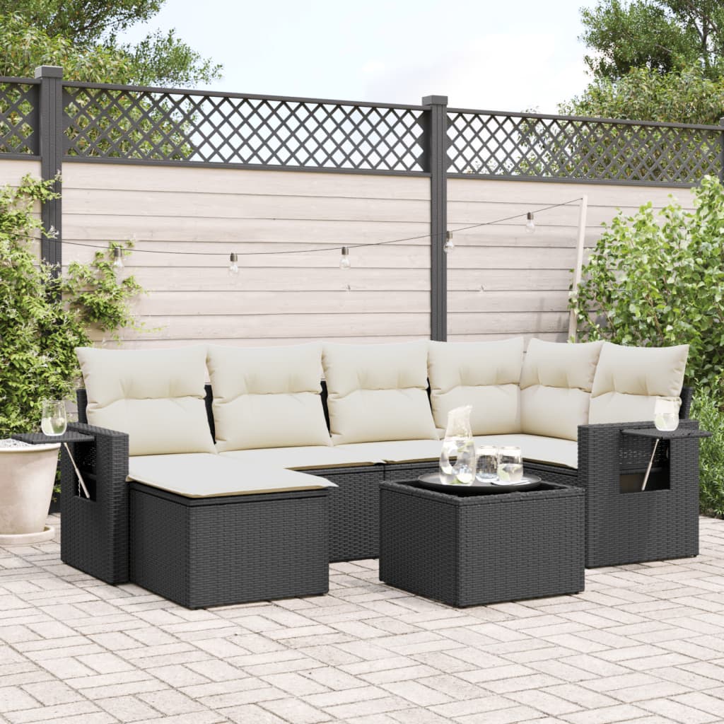 8721012928176_m_en_hd_1 vidaXL 7 Piece Garden Sofa Set with Cushions Black Poly Rattan - Image 1
