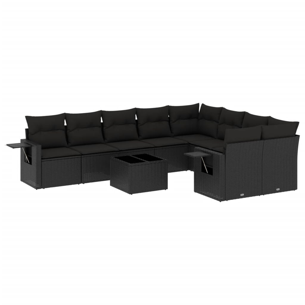 8721012929968_a_en_hd_1 vidaXL 10 Piece Garden Sofa Set with Cushions Black Poly Rattan - Image 2