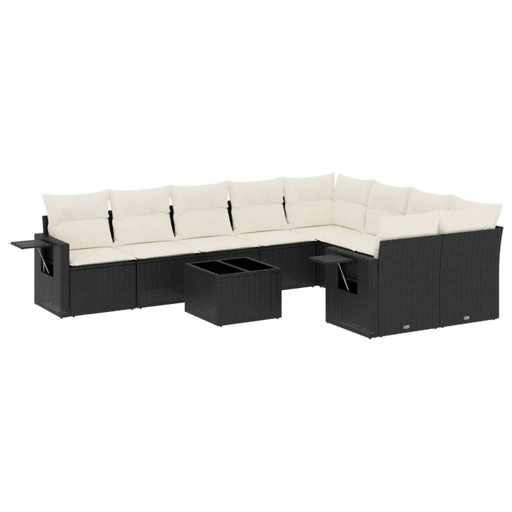 8721012929975_a_en_hd_1 vidaXL 10 Piece Garden Sofa Set with Cushions Black Poly Rattan - Image 2