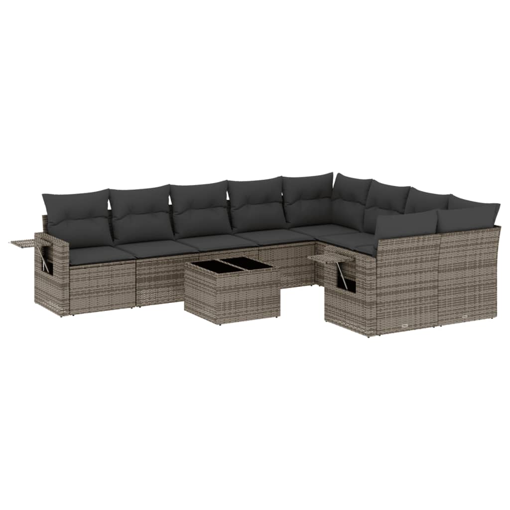 8721012930018_a_en_hd_1 vidaXL 10 Piece Garden Sofa Set with Cushions Grey Poly Rattan - Image 2