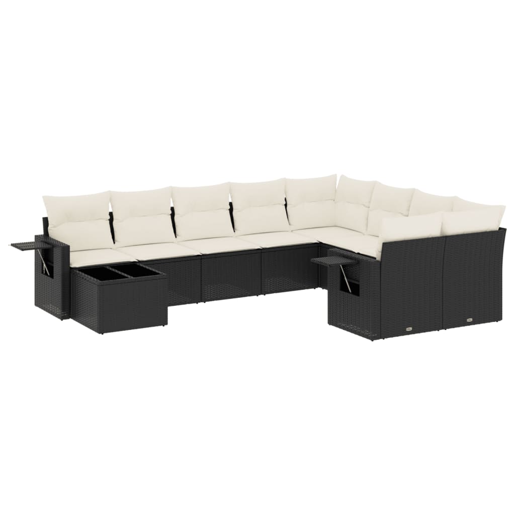 8721012930070_a_en_hd_1 vidaXL 10 Piece Garden Sofa Set with Cushions Black Poly Rattan - Image 2