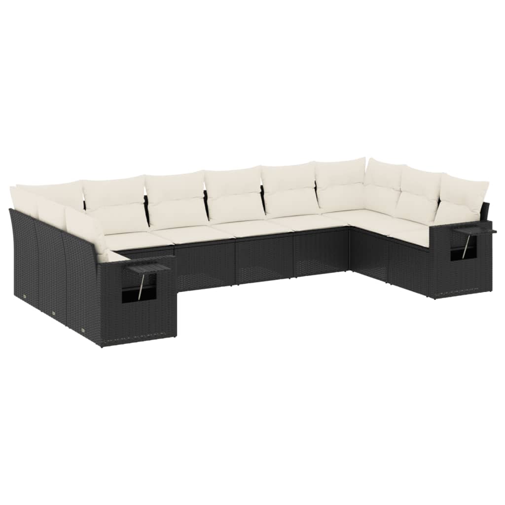 8721012930179_a_en_hd_1 vidaXL 10 Piece Garden Sofa Set with Cushions Black Poly Rattan - Image 2