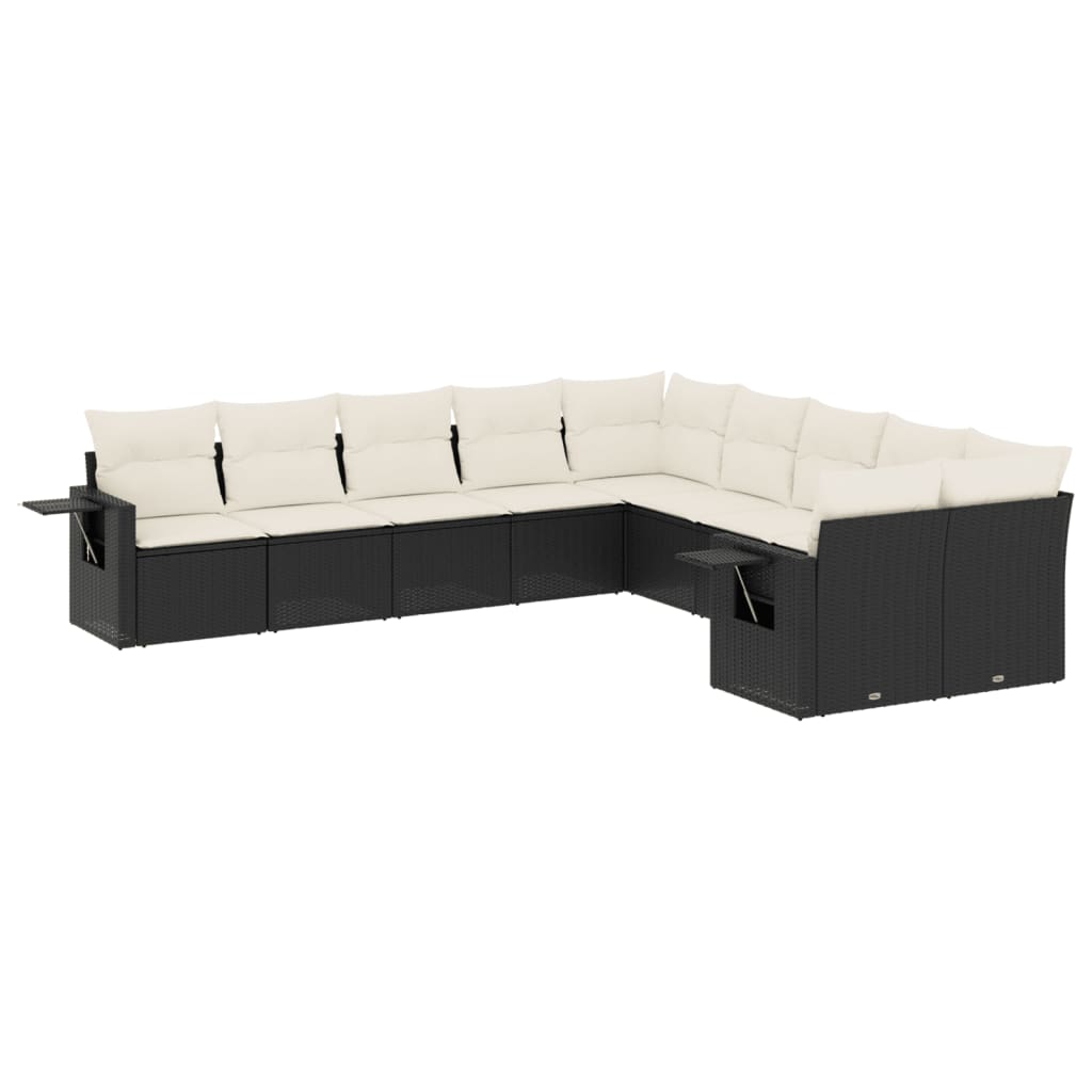 8721012930575_a_en_hd_1 vidaXL 10 Piece Garden Sofa Set with Cushions Black Poly Rattan - Image 2