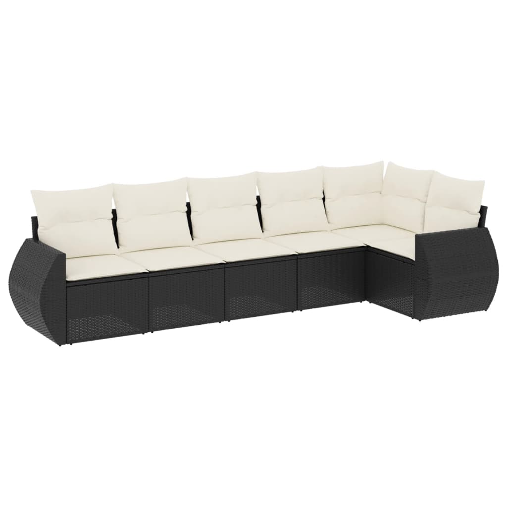 8721012937376_a_en_hd_1 vidaXL 6 Piece Garden Sofa Set with Cushions Black Poly Rattan - Image 2