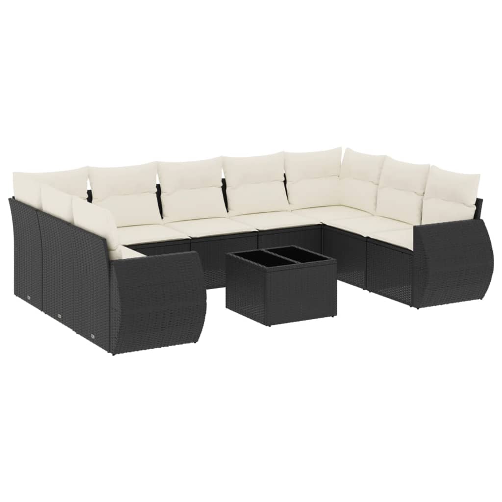 8721012941571_a_en_hd_1 vidaXL 10 Piece Garden Sofa Set with Cushions Black Poly Rattan - Image 2