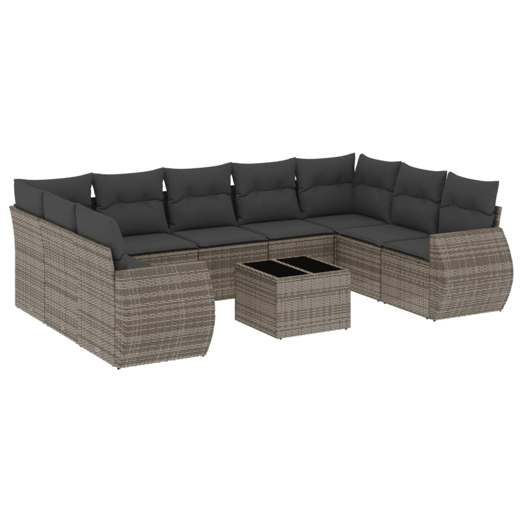 8721012941618_a_en_hd_1 vidaXL 10 Piece Garden Sofa Set with Cushions Grey Poly Rattan - Image 2