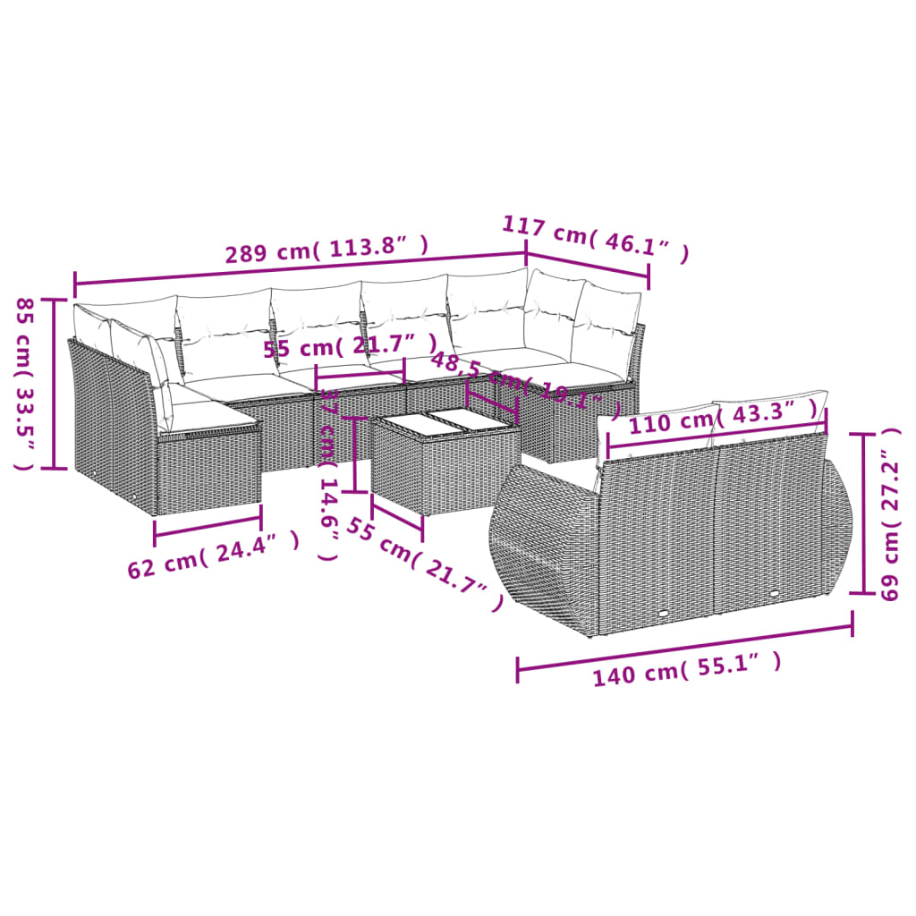 8721012941762_g_en_hd_6 vidaXL 10 Piece Garden Sofa Set with Cushions Black Poly Rattan - Image 8