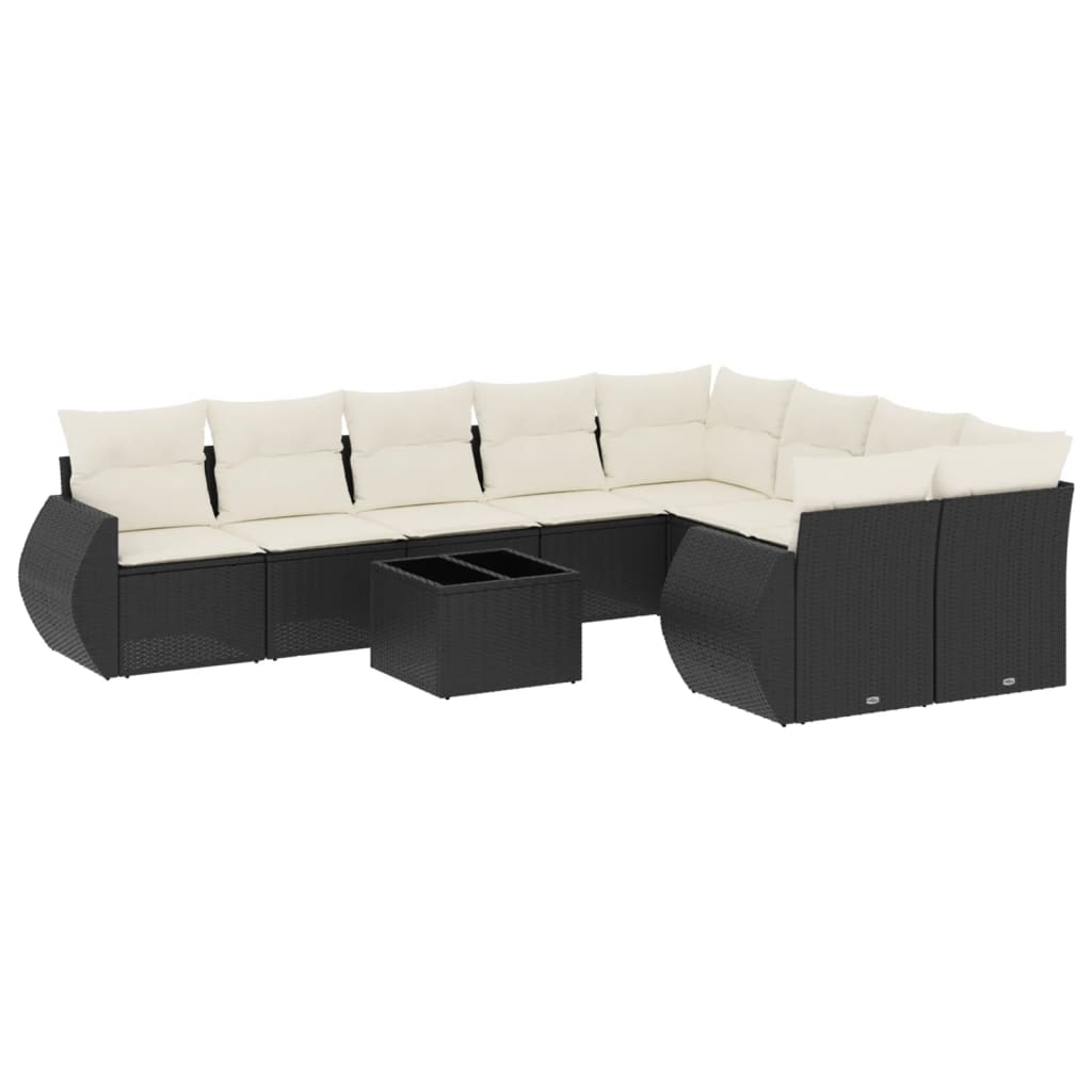 8721012941977_a_en_hd_1 vidaXL 10 Piece Garden Sofa Set with Cushions Black Poly Rattan - Image 2