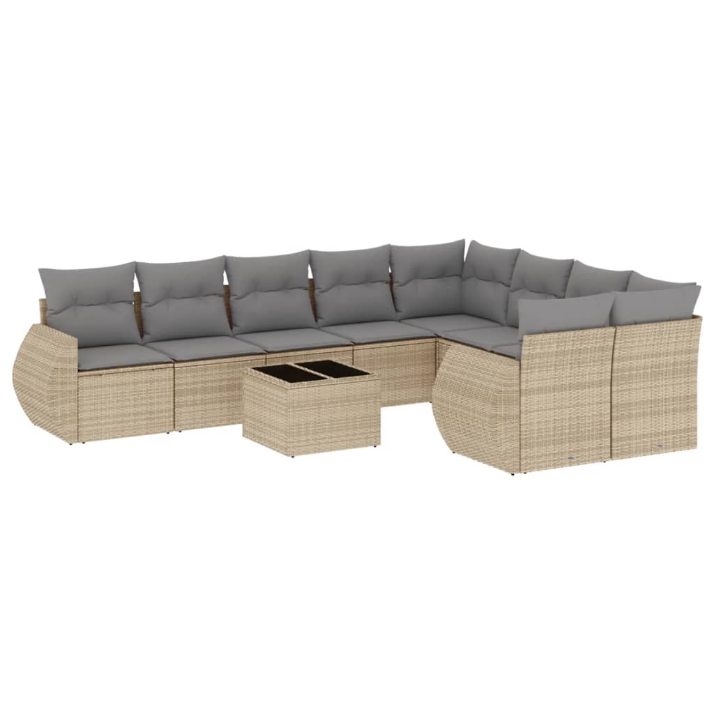 8721012942004_a_en_hd_1 vidaXL 10 Piece Garden Sofa Set with Cushions Beige Poly Rattan - Image 2