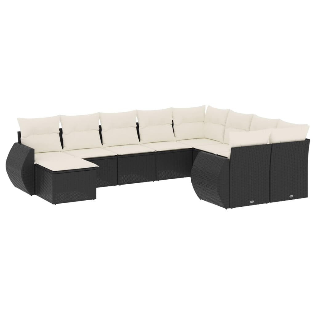 8721012942073_a_en_hd_1 vidaXL 10 Piece Garden Sofa Set with Cushions Black Poly Rattan - Image 2