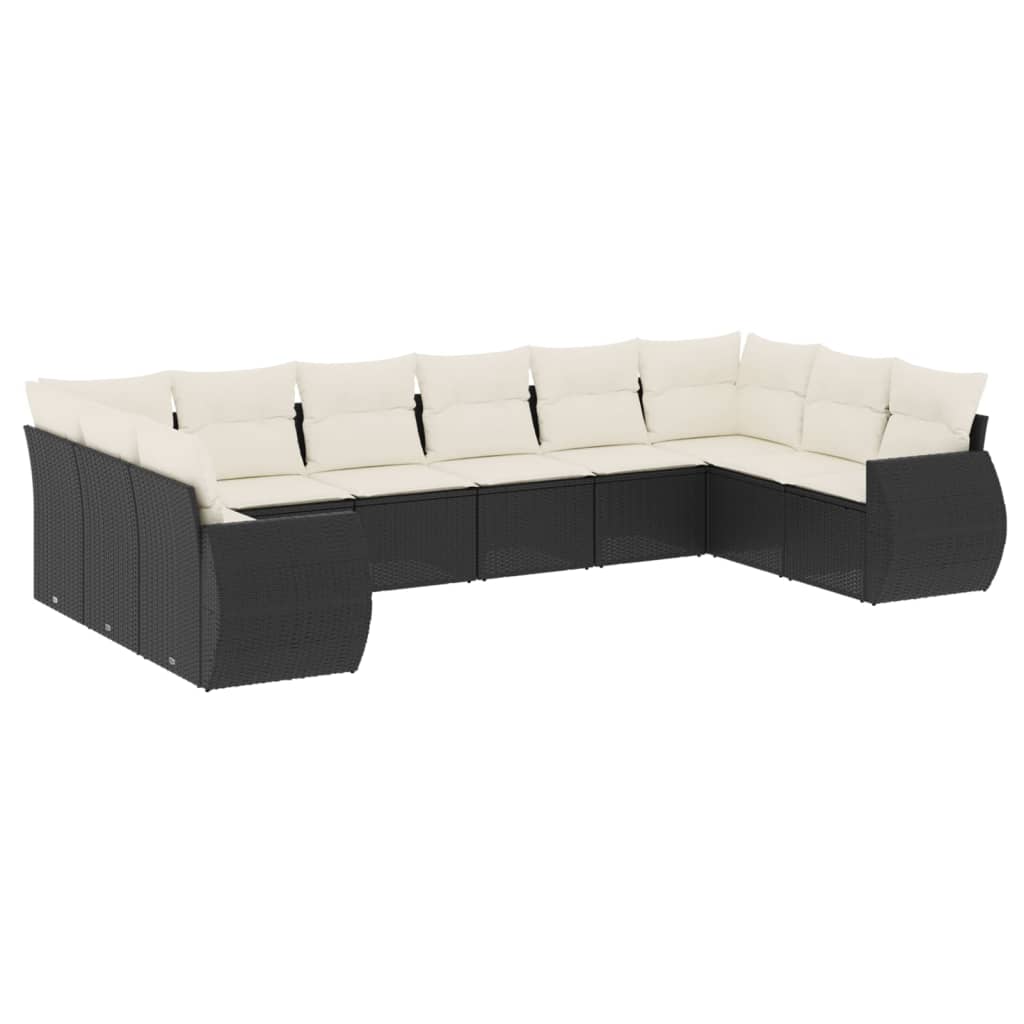 8721012942172_a_en_hd_1 vidaXL 10 Piece Garden Sofa Set with Cushions Black Poly Rattan - Image 2