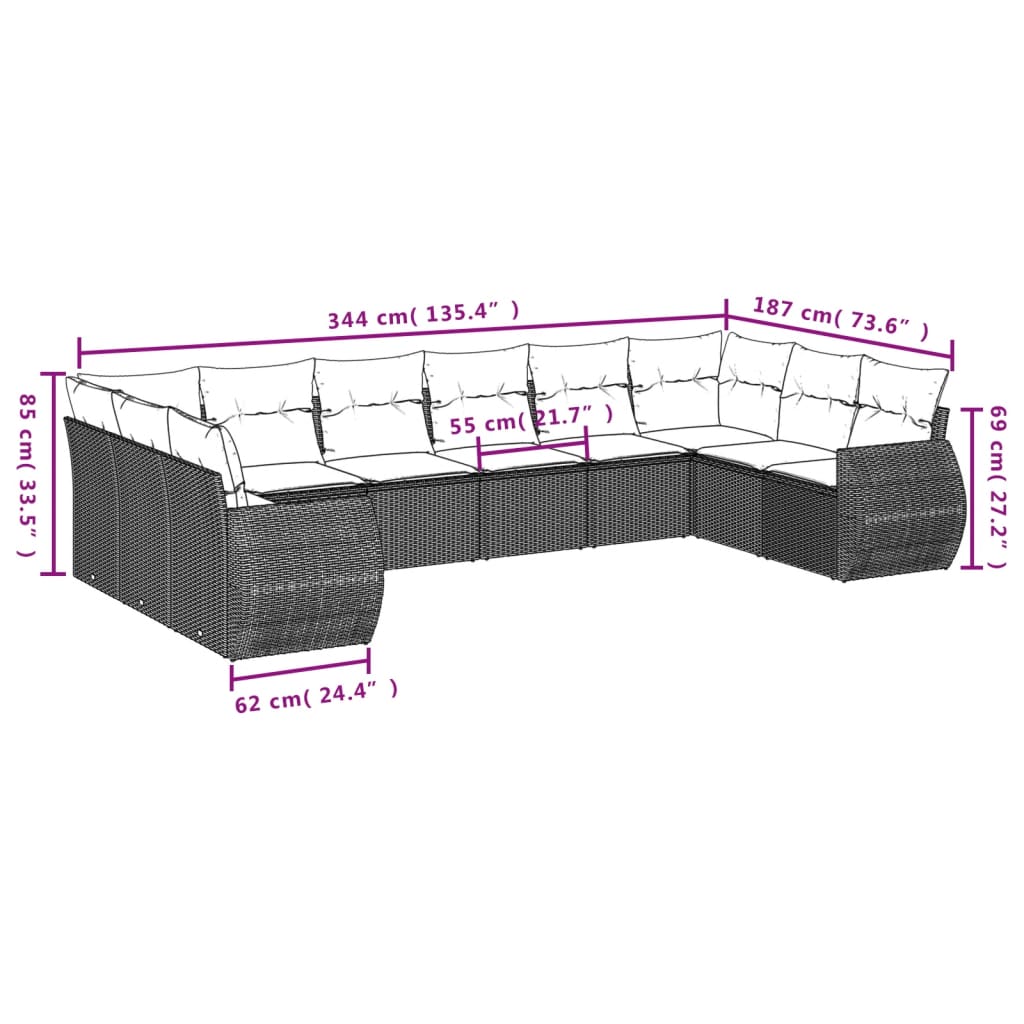 8721012942264_g_en_hd_6 vidaXL 11 Piece Garden Sofa Set with Cushions Black Poly Rattan - Image 8