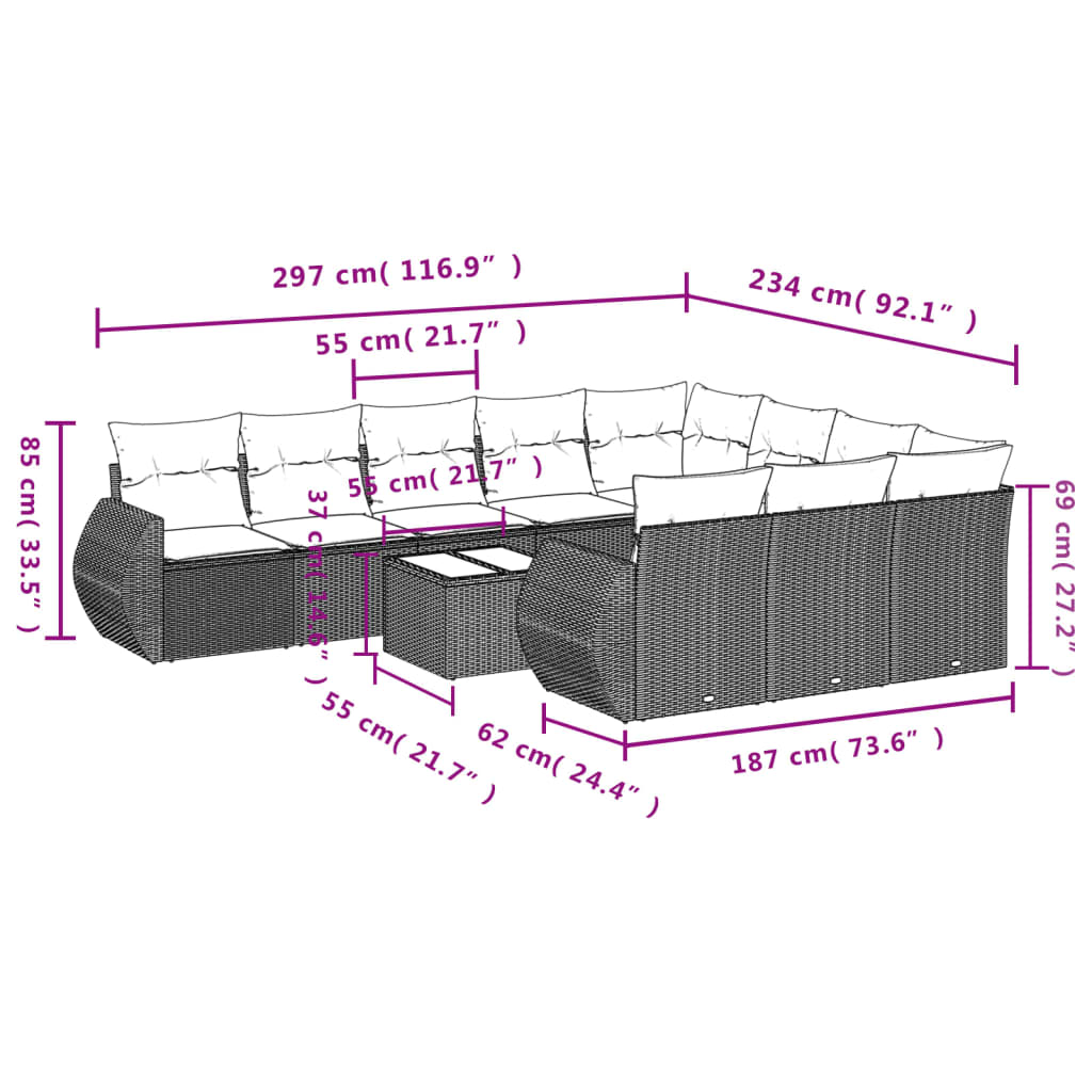 8721012942462_g_en_hd_6 vidaXL 11 Piece Garden Sofa Set with Cushions Black Poly Rattan - Image 8