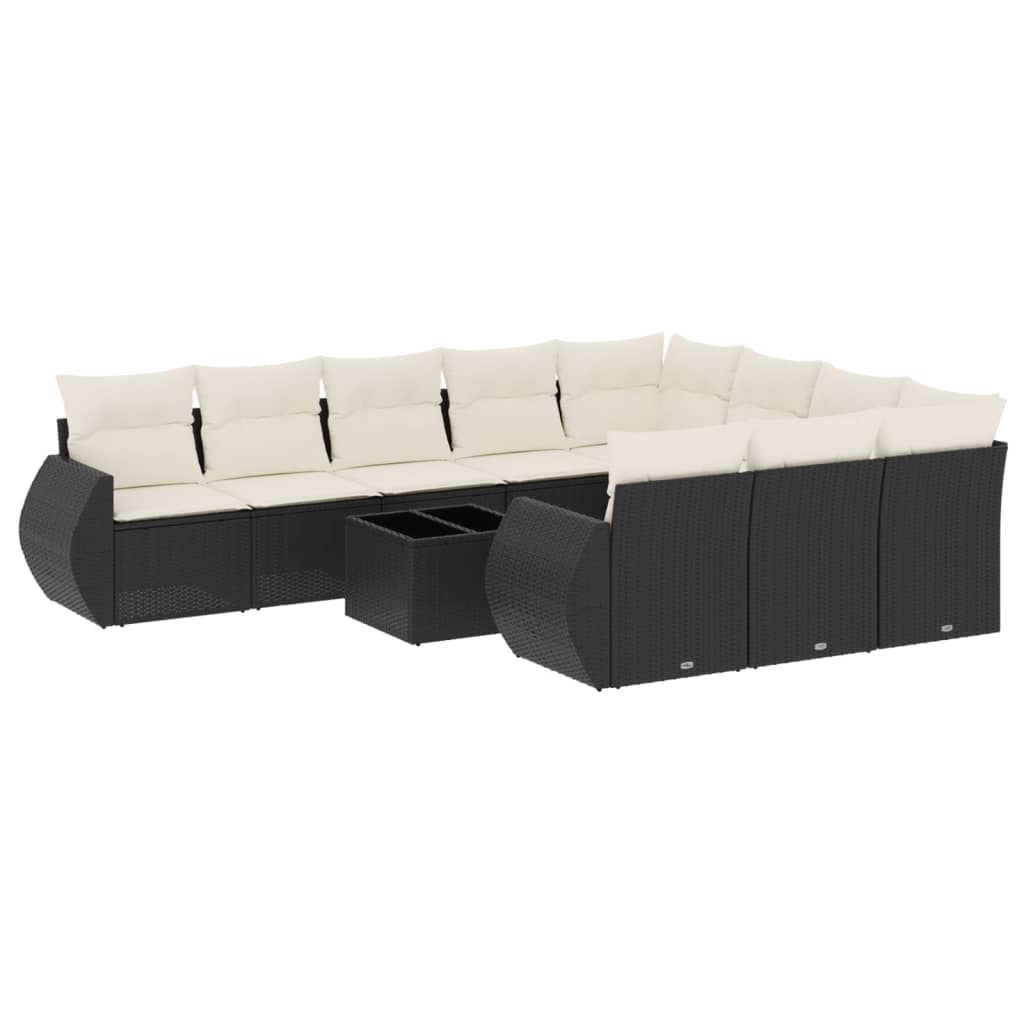 8721012942479_a_en_hd_1 vidaXL 11 Piece Garden Sofa Set with Cushions Black Poly Rattan - Image 2