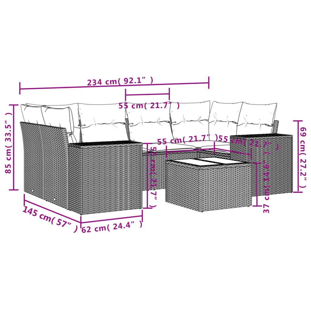 8721012946668_g_en_hd_6 vidaXL 7 Piece Garden Sofa Set with Cushions Black Poly Rattan - Image 8