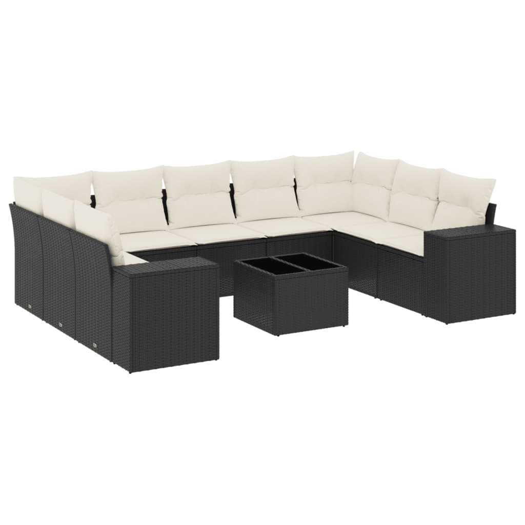 8721012953574_a_en_hd_1 vidaXL 10 Piece Garden Sofa Set with Cushions Black Poly Rattan - Image 2
