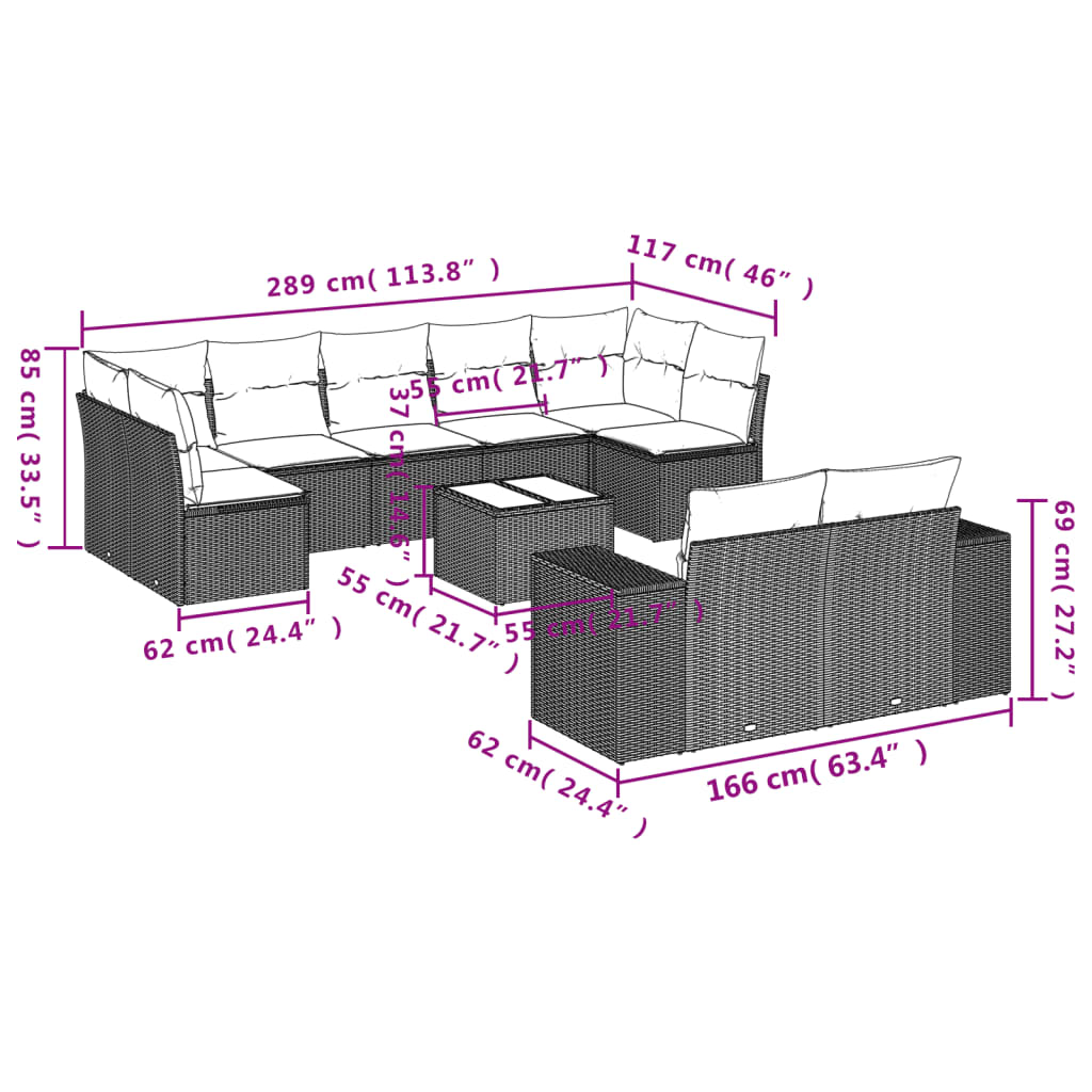 8721012953765_g_en_hd_6 vidaXL 10 Piece Garden Sofa Set with Cushions Black Poly Rattan - Image 8