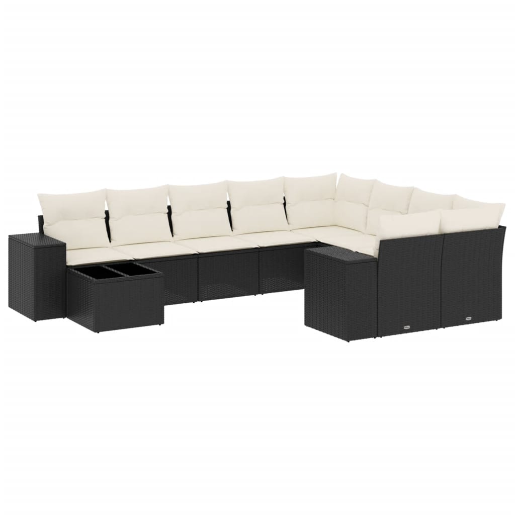8721012954076_a_en_hd_1 vidaXL 10 Piece Garden Sofa Set with Cushions Black Poly Rattan - Image 2