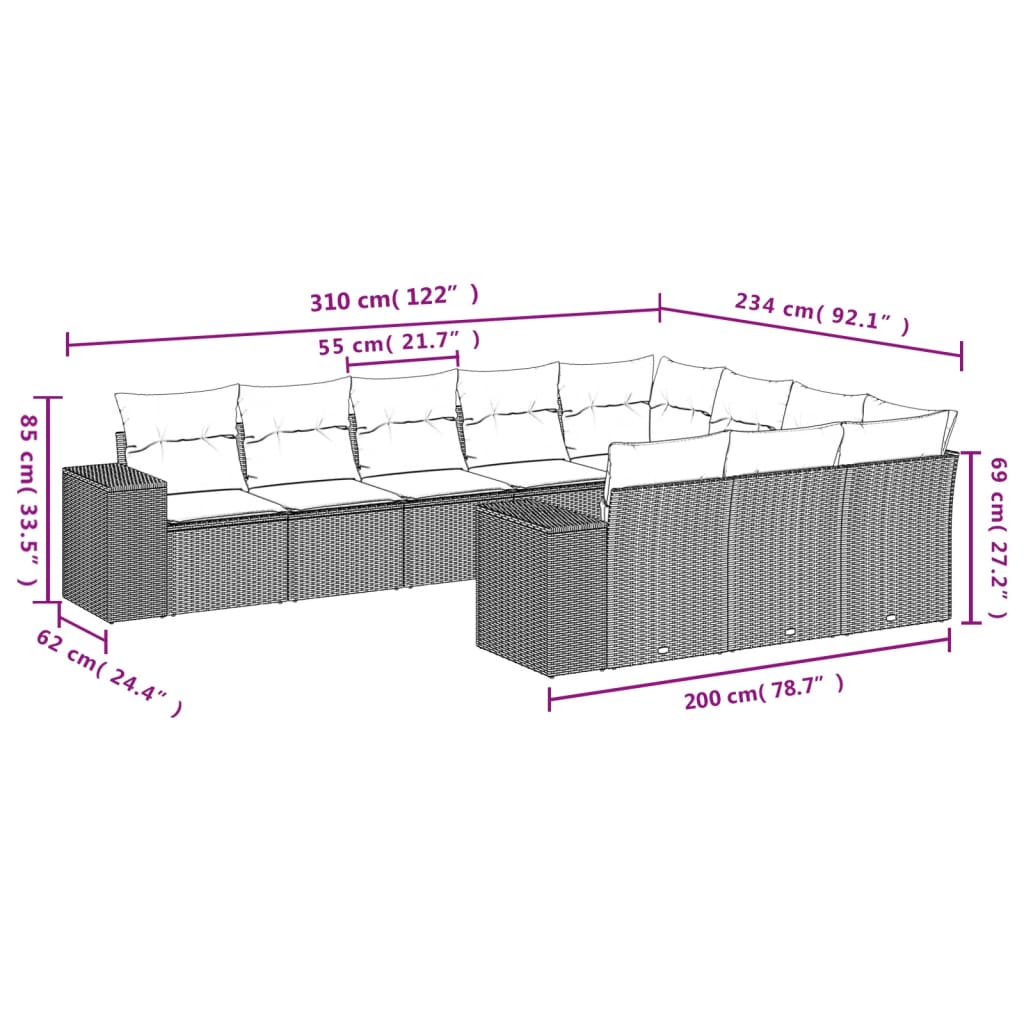 8721012954366_g_en_hd_5 vidaXL 10 Piece Garden Sofa Set with Cushions Black Poly Rattan - Image 7