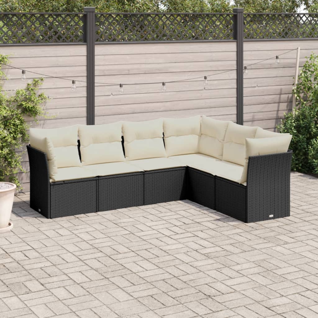 8721012962774_m_en_hd_1 vidaXL 6 Piece Garden Sofa Set with Cushions Black Poly Rattan - Image 1