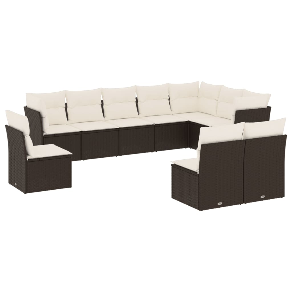 8721012963979_a_en_hd_1 vidaXL 10 Piece Garden Sofa Set with Cushions Black Poly Rattan - Image 2