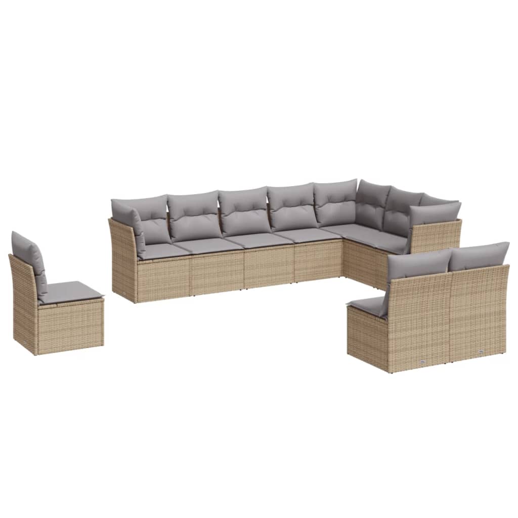 8721012964006_a_en_hd_1 vidaXL 10 Piece Garden Sofa Set with Cushions Beige Poly Rattan - Image 2