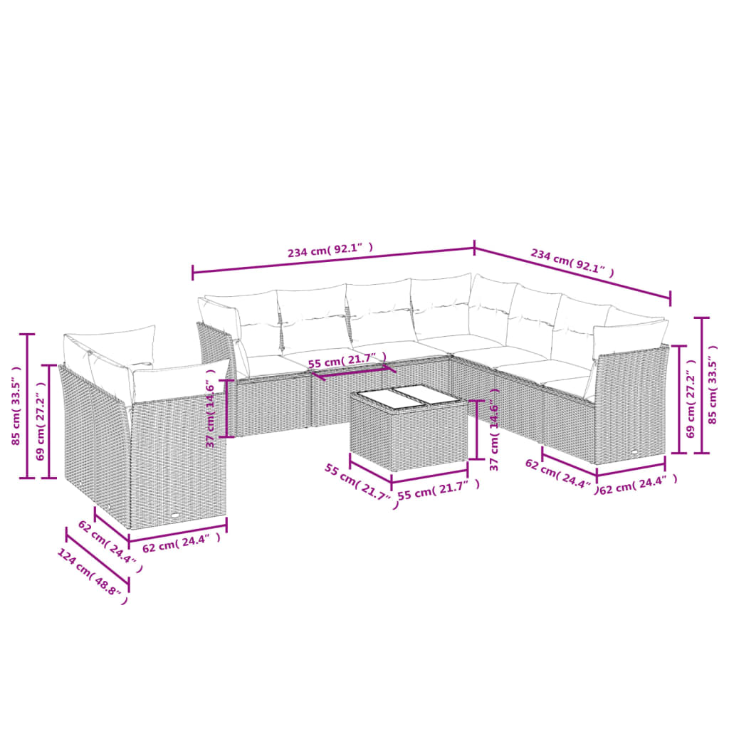 8721012964518_g_en_hd_1 vidaXL 10 Piece Garden Sofa Set with Cushions Grey Poly Rattan - Image 3