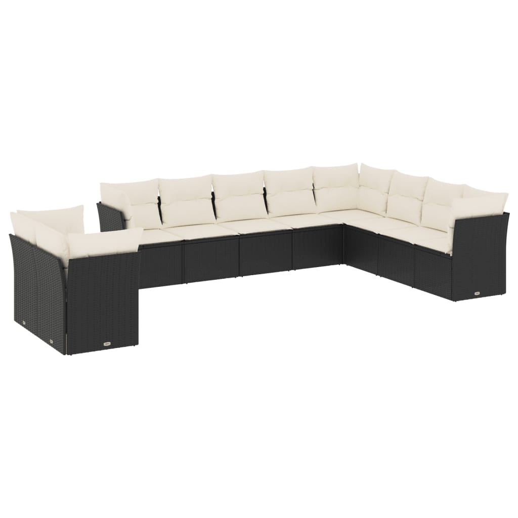 8721012964570_a_en_hd_1 vidaXL 10 Piece Garden Sofa Set with Cushions Black Poly Rattan - Image 2