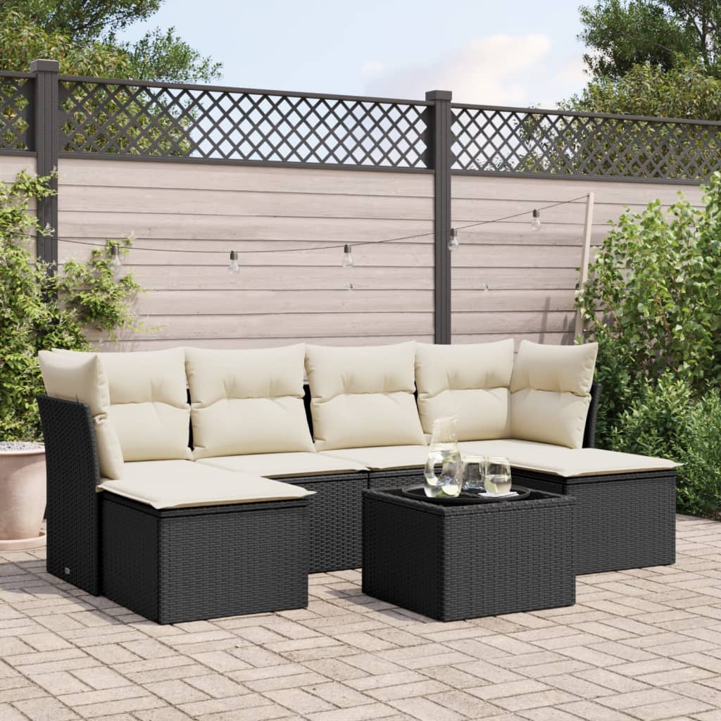 8721012966178_m_en_hd_1 vidaXL 7 Piece Garden Sofa Set with Cushions Black Poly Rattan - Image 1