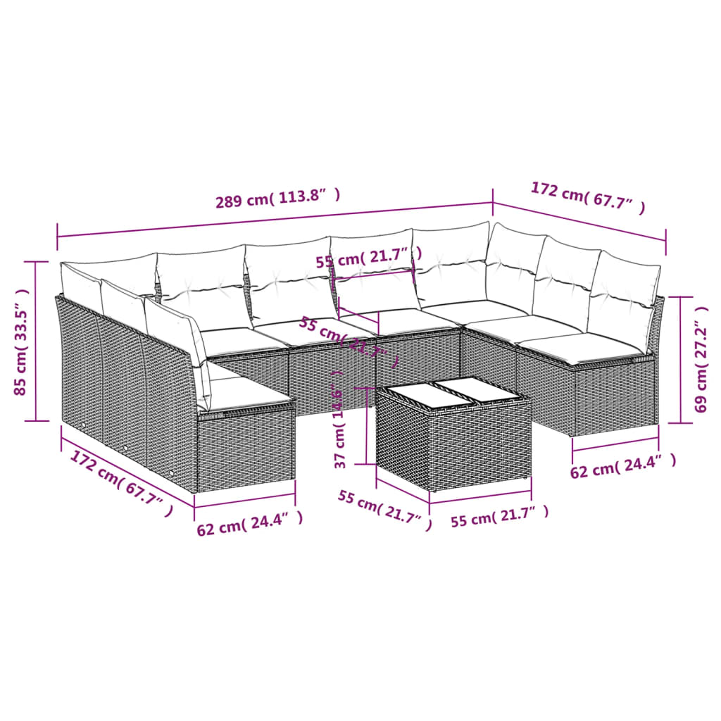 8721012966772_g_en_hd_5 vidaXL 10 Piece Garden Sofa Set with Cushions Black Poly Rattan - Image 7