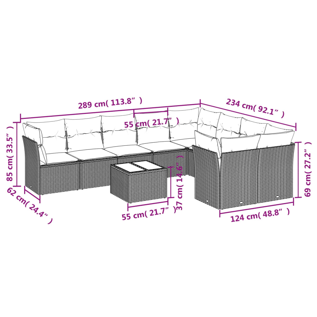 8721012967779_g_en_hd_5 vidaXL 10 Piece Garden Sofa Set with Cushions Black Poly Rattan - Image 7