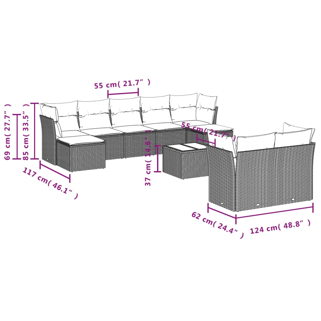 8721012969162_g_en_hd_6 vidaXL 10 Piece Garden Sofa Set with Cushions Black Poly Rattan - Image 8