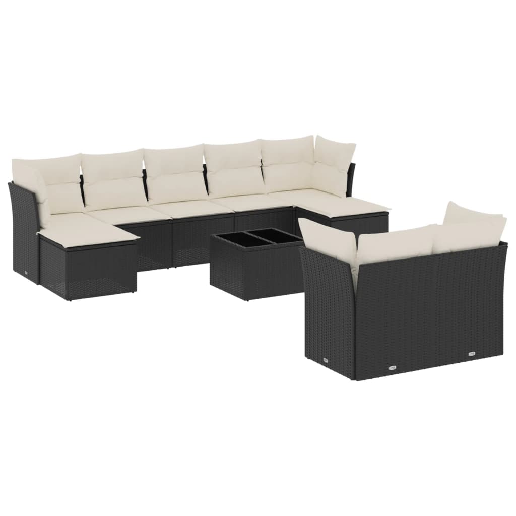 8721012969179_a_en_hd_1 vidaXL 10 Piece Garden Sofa Set with Cushions Black Poly Rattan - Image 2