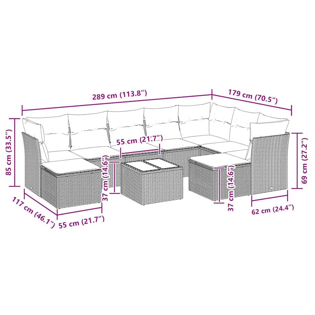 8721012971769_g_en_hd_1 vidaXL 10 Piece Garden Sofa Set with Cushions Black Poly Rattan - Image 3