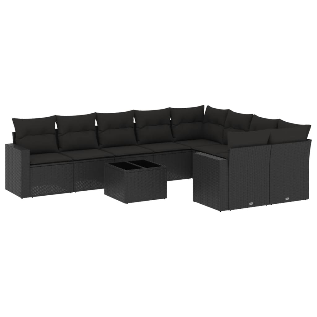 8721012980365_a_en_hd_1 vidaXL 10 Piece Garden Sofa Set with Cushions Black Poly Rattan - Image 2