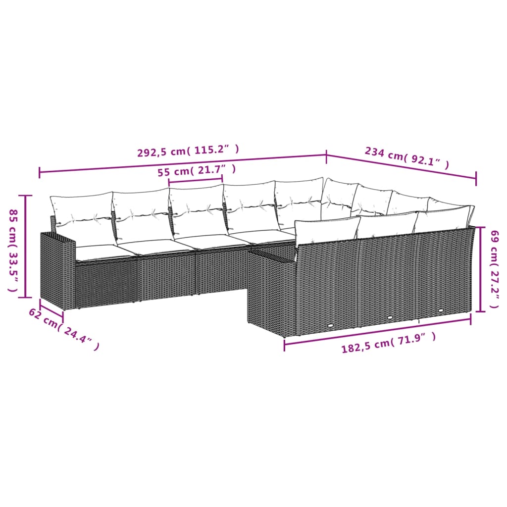 8721012980761_g_en_hd_5 vidaXL 10 Piece Garden Sofa Set with Cushions Black Poly Rattan - Image 7