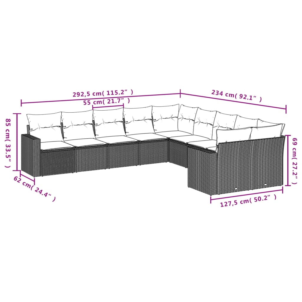 8721012980969_g_en_hd_5 vidaXL 10 Piece Garden Sofa Set with Cushions Black Poly Rattan - Image 7
