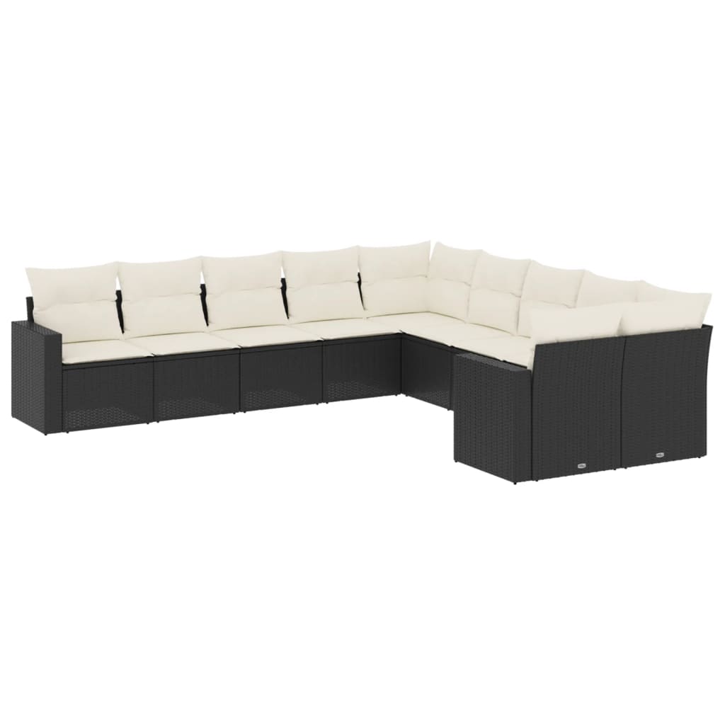 8721012980976_a_en_hd_1 vidaXL 10 Piece Garden Sofa Set with Cushions Black Poly Rattan - Image 2