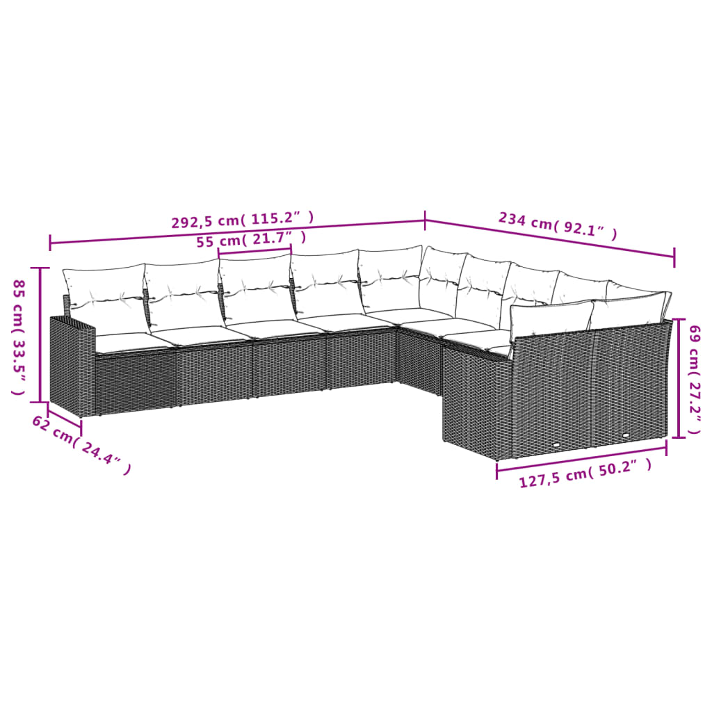 8721012980976_g_en_hd_5 vidaXL 10 Piece Garden Sofa Set with Cushions Black Poly Rattan - Image 7