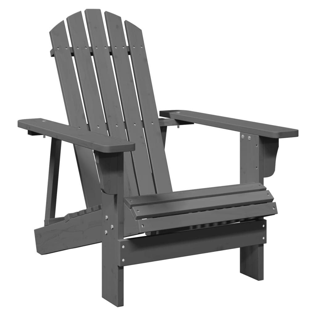 8721012988514_a_en_hd_1 vidaXL Adirondack Chair Grey 69x85x90.5 cm Solid Wood Fir - Image 2
