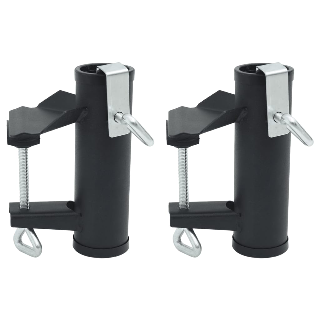 vidaXL Umbrella Clamps for Balcony 2 pcs 25-38 mm Steel