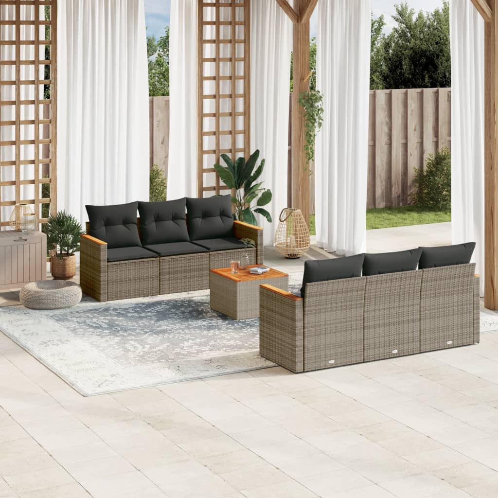 8721012997608_m_en_hd_1 vidaXL 7 Piece Garden Sofa Set with Cushions Grey Poly Rattan - Image 1