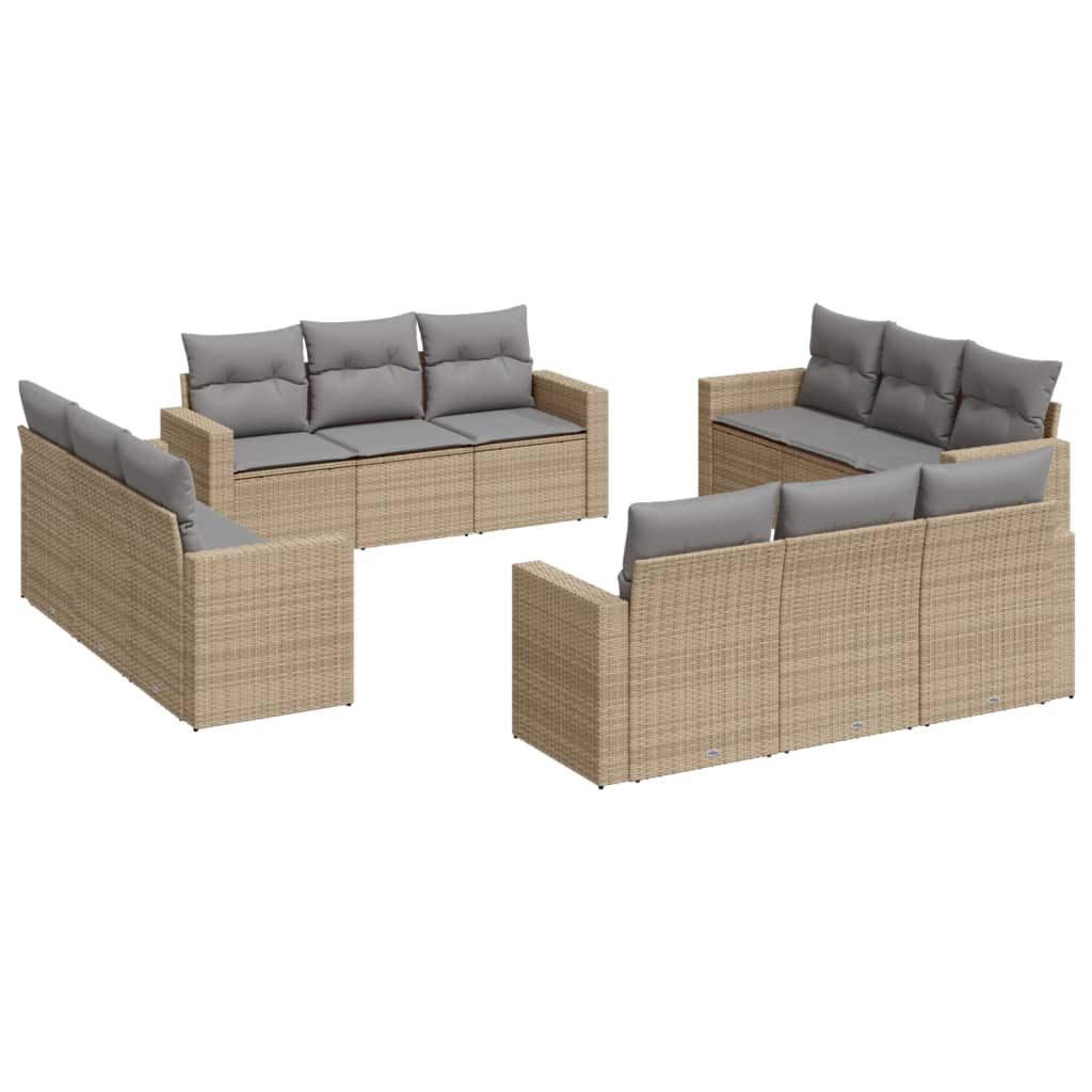 8721102300813_a_en_hd_1 vidaXL 12 Piece Garden Sofa Set with Cushions Beige Poly Rattan - Image 2