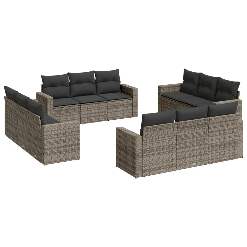 8721102300820_a_en_hd_1 vidaXL 12 Piece Garden Sofa Set with Cushions Grey Poly Rattan - Image 2