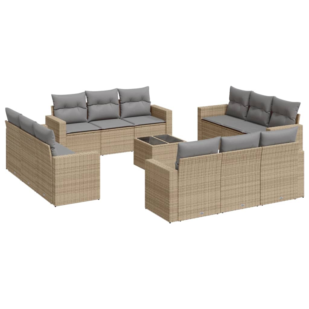 8721102300912_a_en_hd_1 vidaXL 13 Piece Garden Sofa Set with Cushions Beige Poly Rattan - Image 2